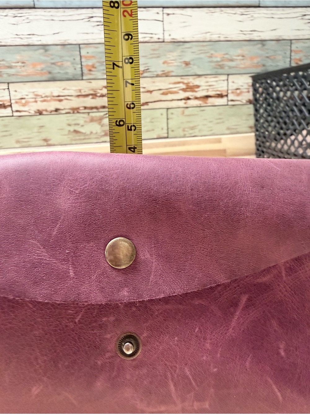 Women’s Leather Crossbody Bag in Plum - Picture 13 of 14
